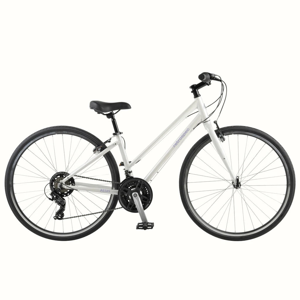 Retrospec Atlas Fitness Hybrid Bike Step Through 21 Speed Bike Boom